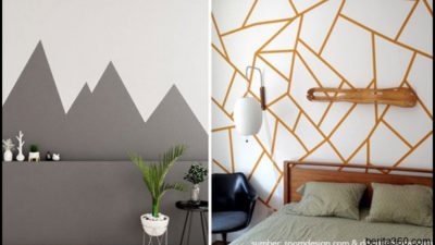 Dua Warna, Satu Dinding: Geometris Cat Dinding yang Elegan